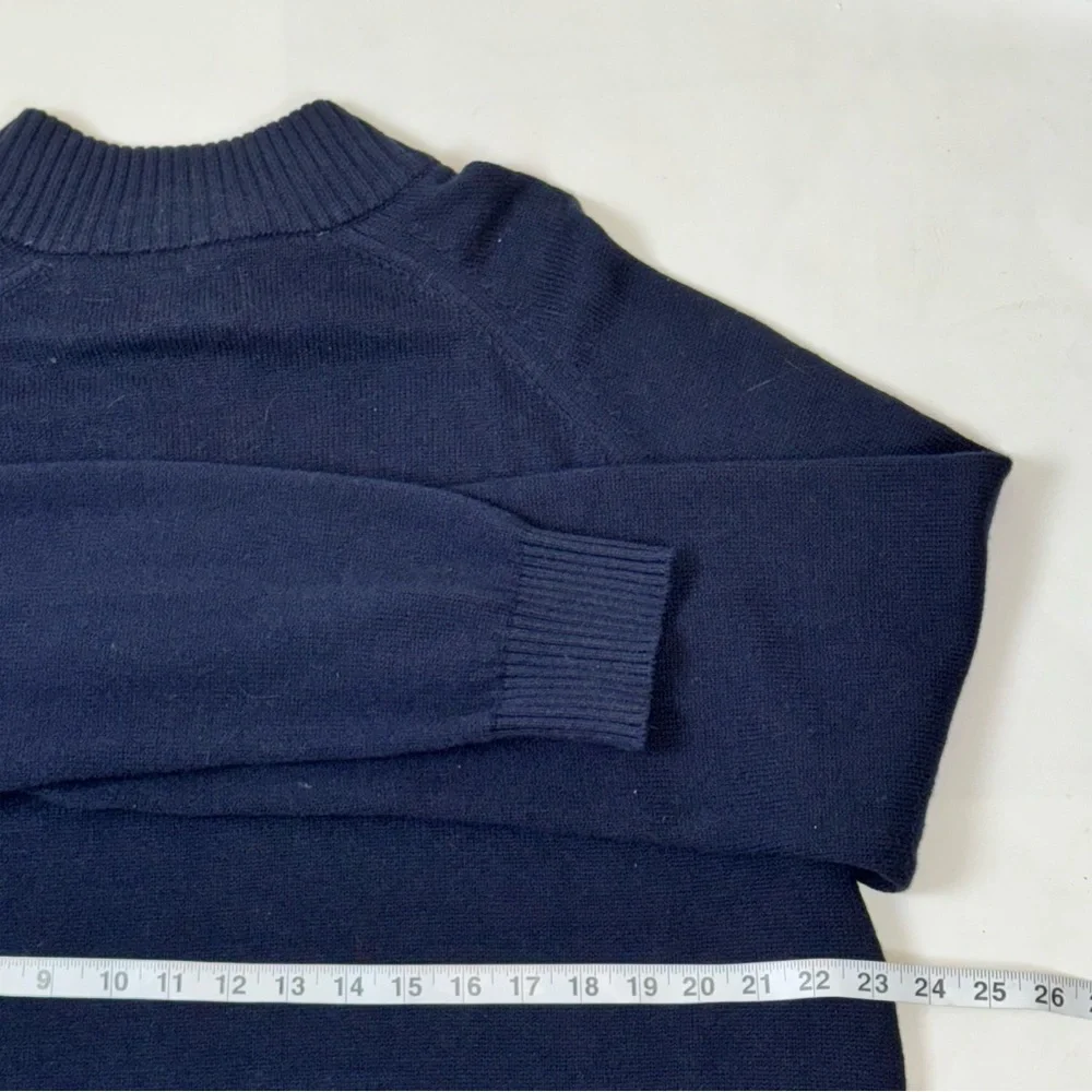 G.H. Bass & Co. Men's XL Navy Zip-Up Sweater Cotton/Wool Blend